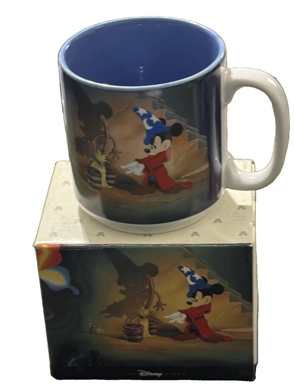 The Disney Store Vintage collectible "Fantasia " coffee mug With Box